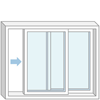 Horizontal slider window image